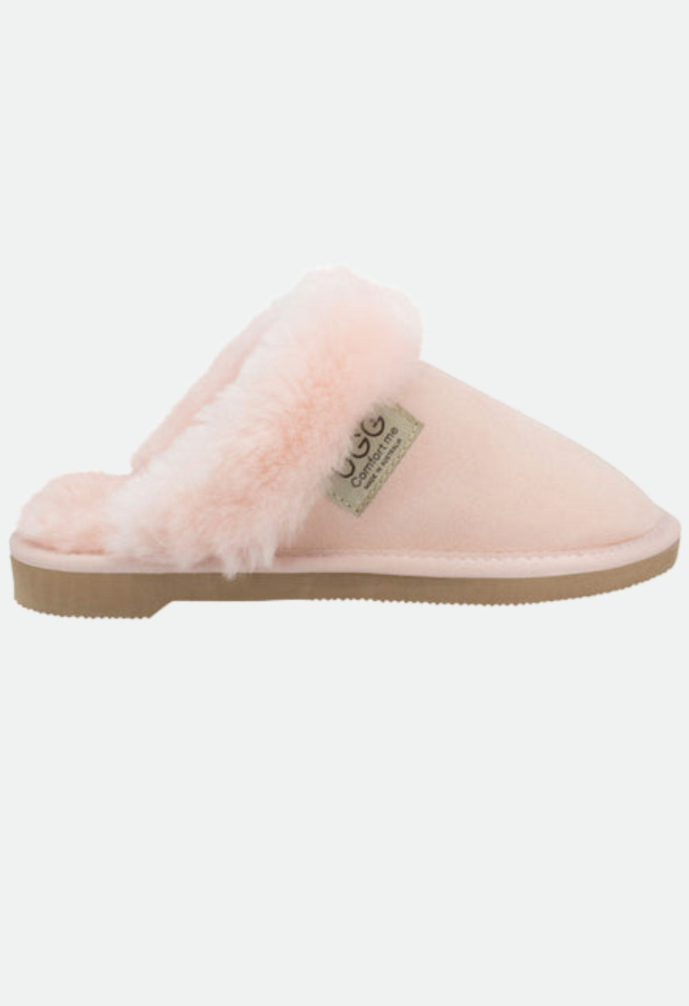 Comfort Me Women's/Unisex Fur Trim UGG Scuffs (Wombat)