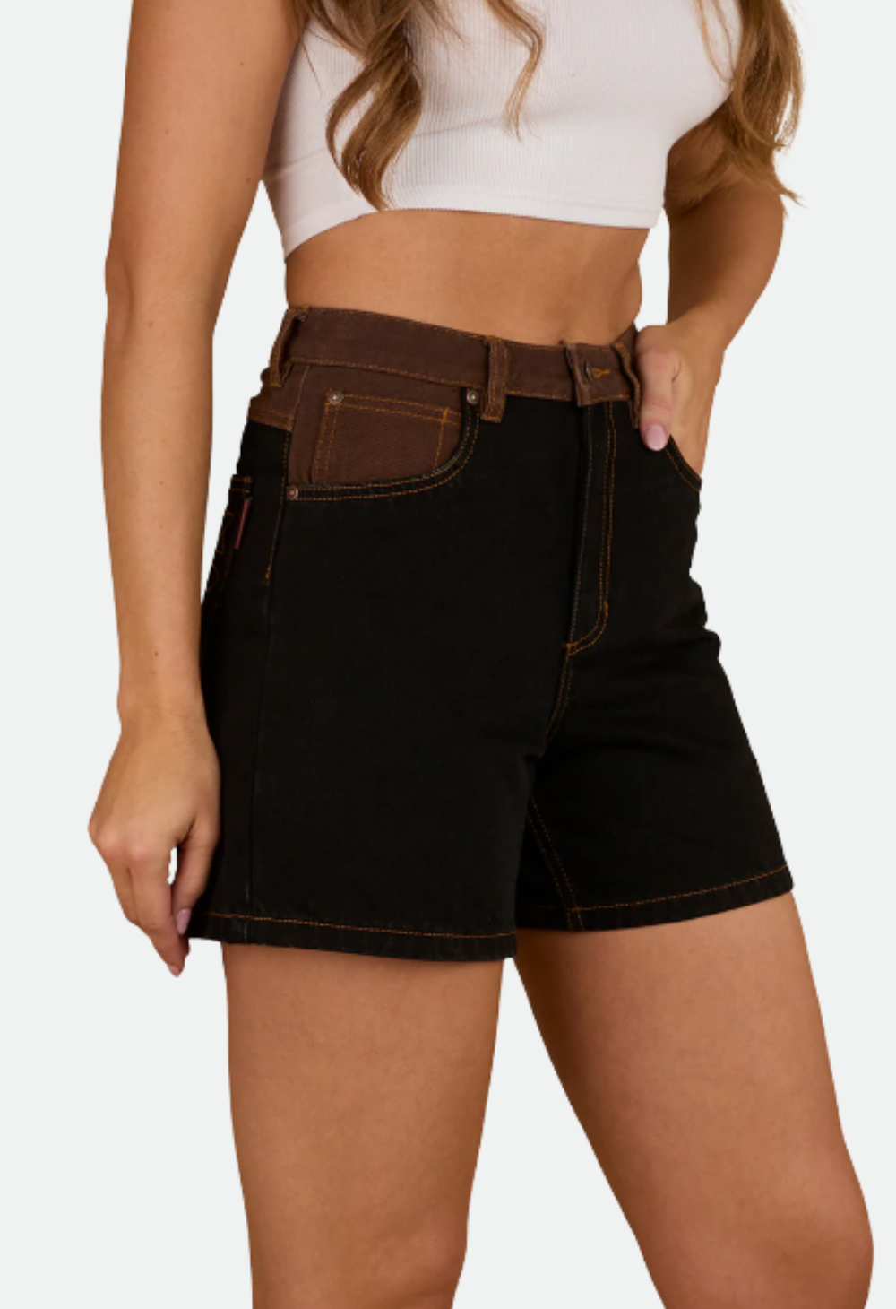Ringers Western Womens Brandy Denim Short - Washed Black