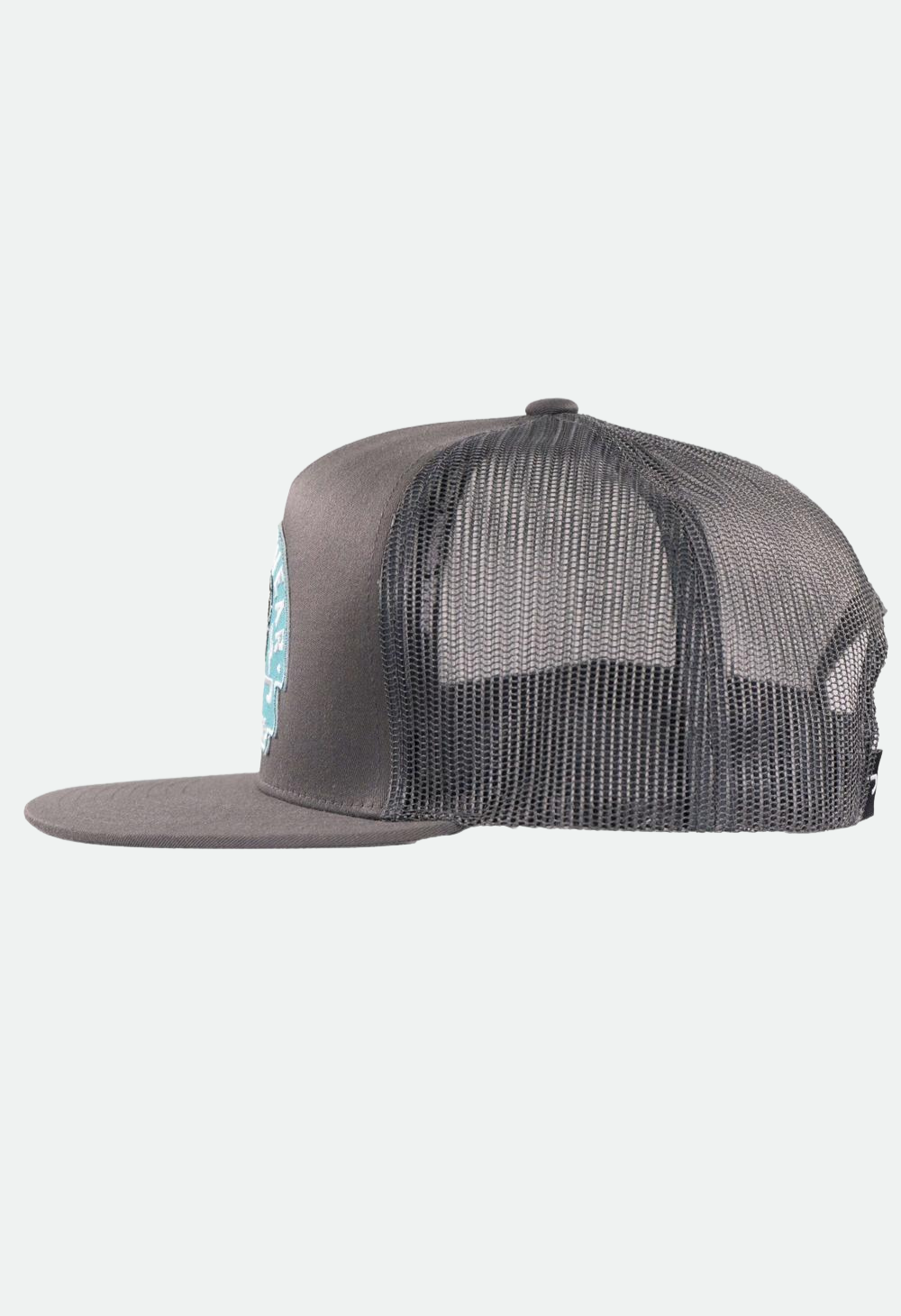 Lazy J Ranch Charcoal Grey Turquoise Arrowhead Classic Five Panel Trucker Hat