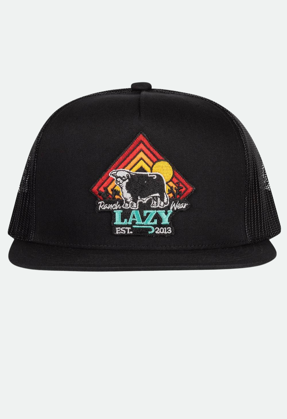 Lazy J Ranch Black Cactus Sunrise Classic Five Panel Trucker Hat