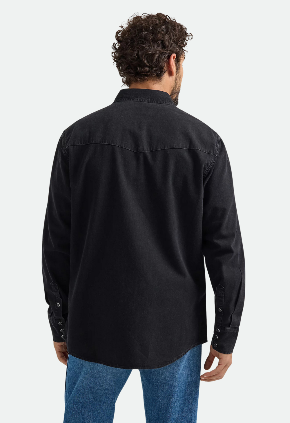 Wrangler® Men's Classic Denim Western Snap Shirt - Black