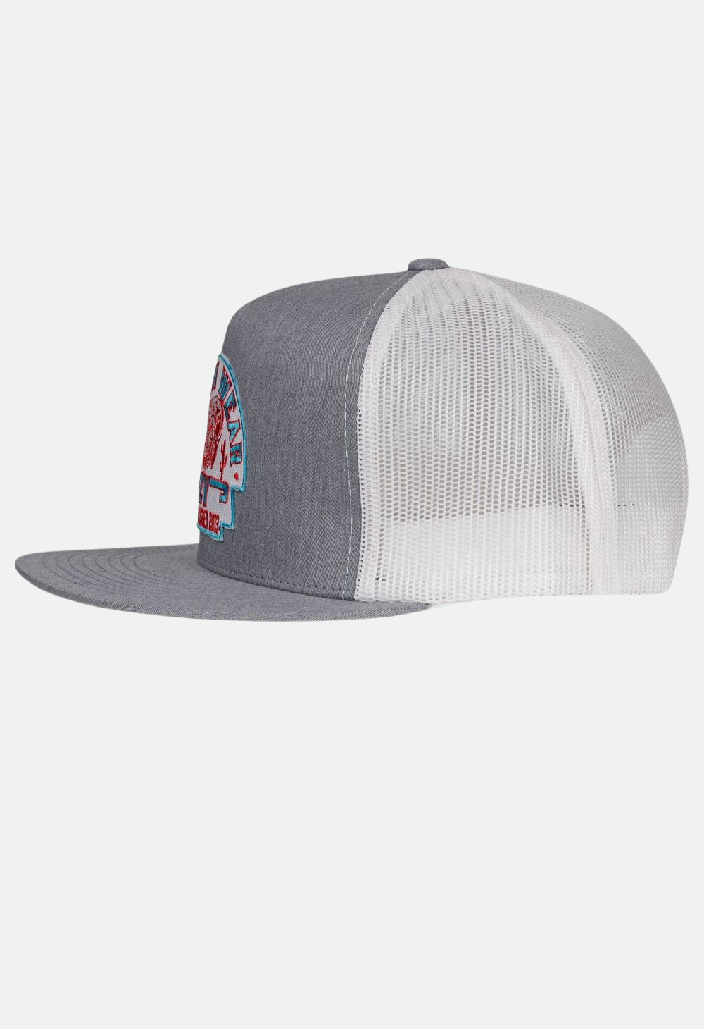 Lazy J Ranch Heather Grey & White Turquoise Arrowhead Classic Five Panel Trucker Hat