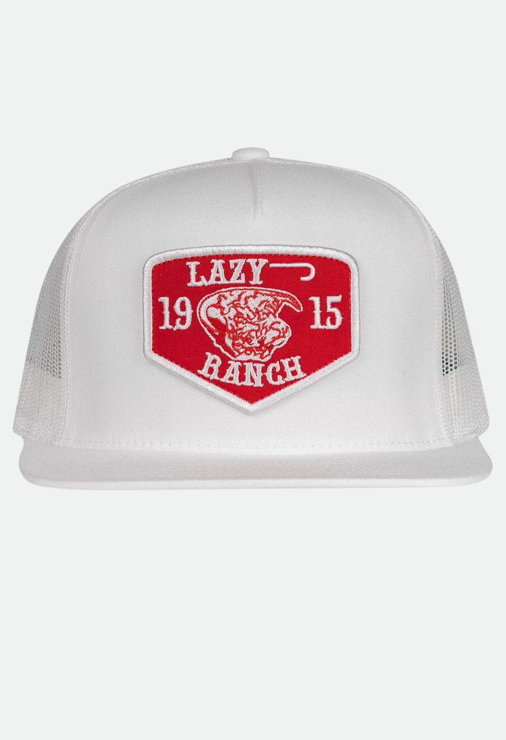 Lazy J Ranch White Red Ranch Classic Five Panel Trucker Hat