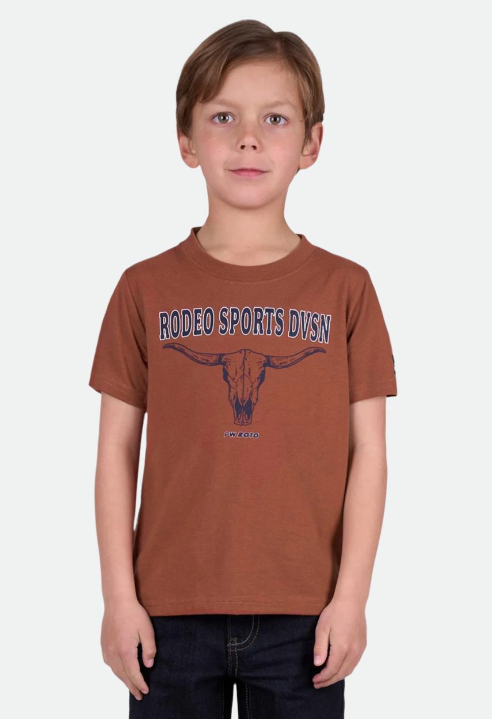Pure Western Boy’s Mack Short Sleeve Tee - Rust – No Exchanges or Refunds