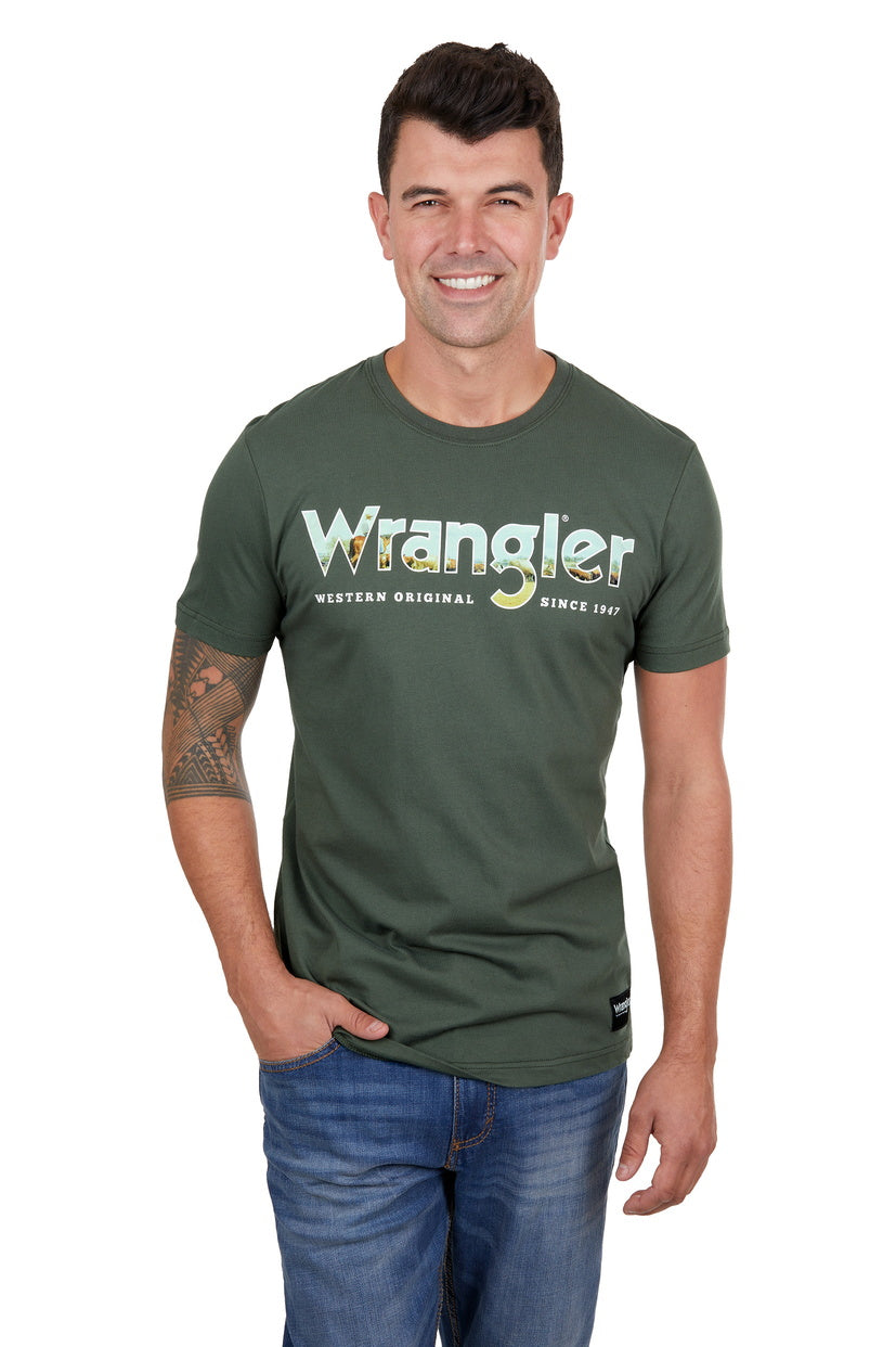 WRANGLER MENS LUCAS S/S TEE (CYPRESS)