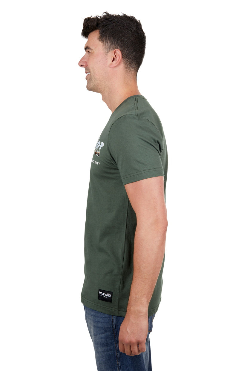 WRANGLER MENS LUCAS S/S TEE (CYPRESS)