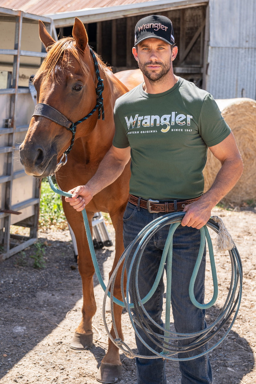 WRANGLER MENS LUCAS S/S TEE (CYPRESS)