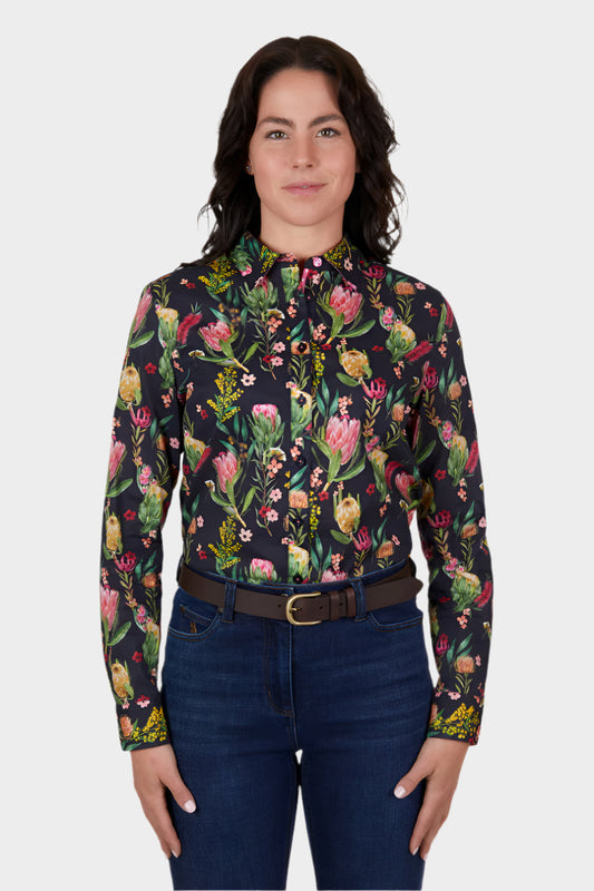 THOMAS COOK WOMENS CAPELLA TAB L/S SHIRT (NAVY)