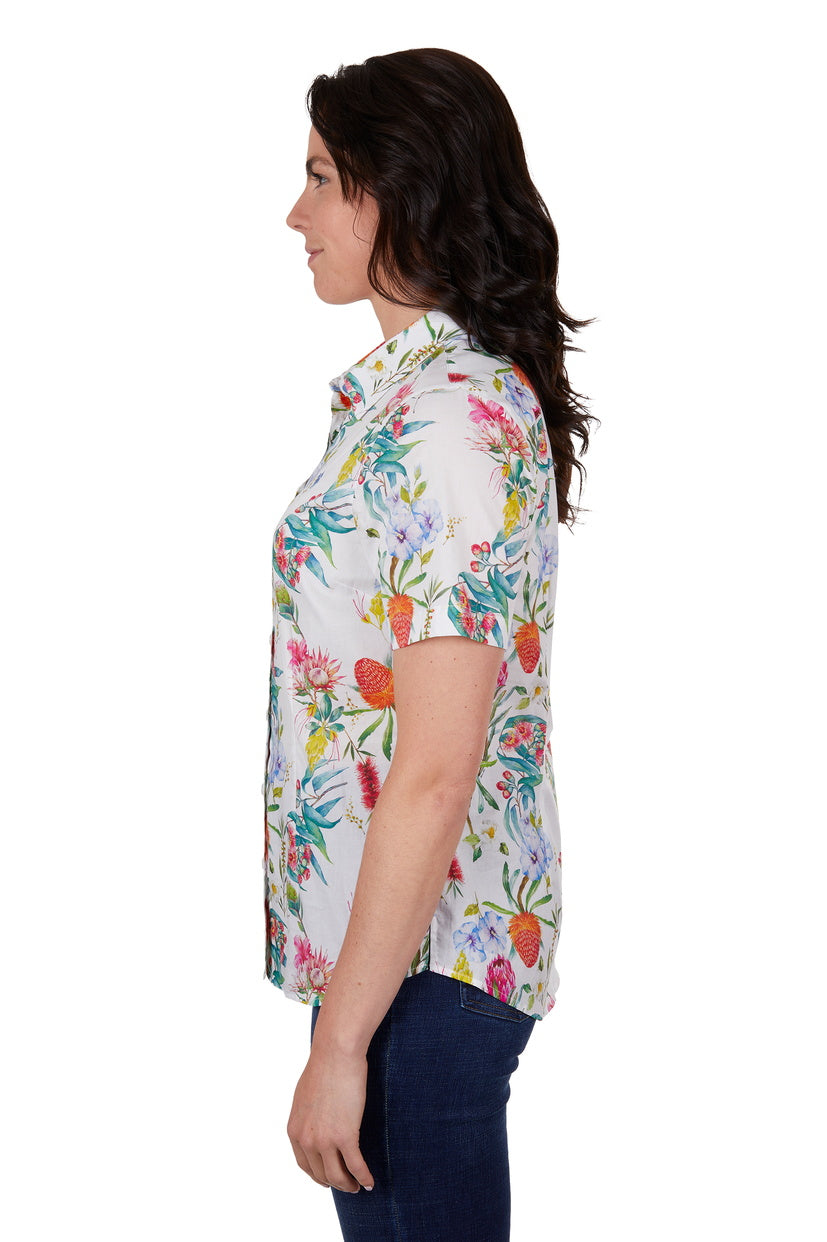THOMAS COOK WOMENS FLORA S/S SHIRT (WHITE/MULTI)
