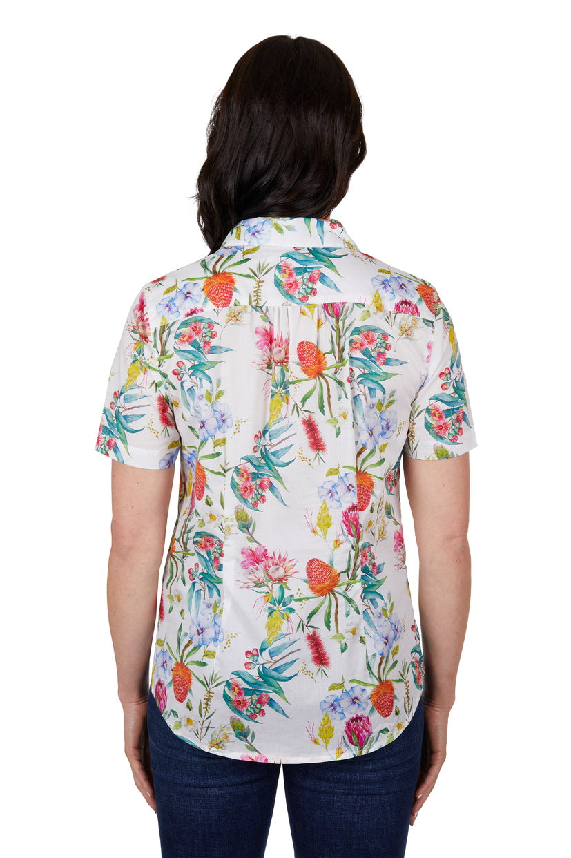 THOMAS COOK WOMENS FLORA S/S SHIRT (WHITE/MULTI)