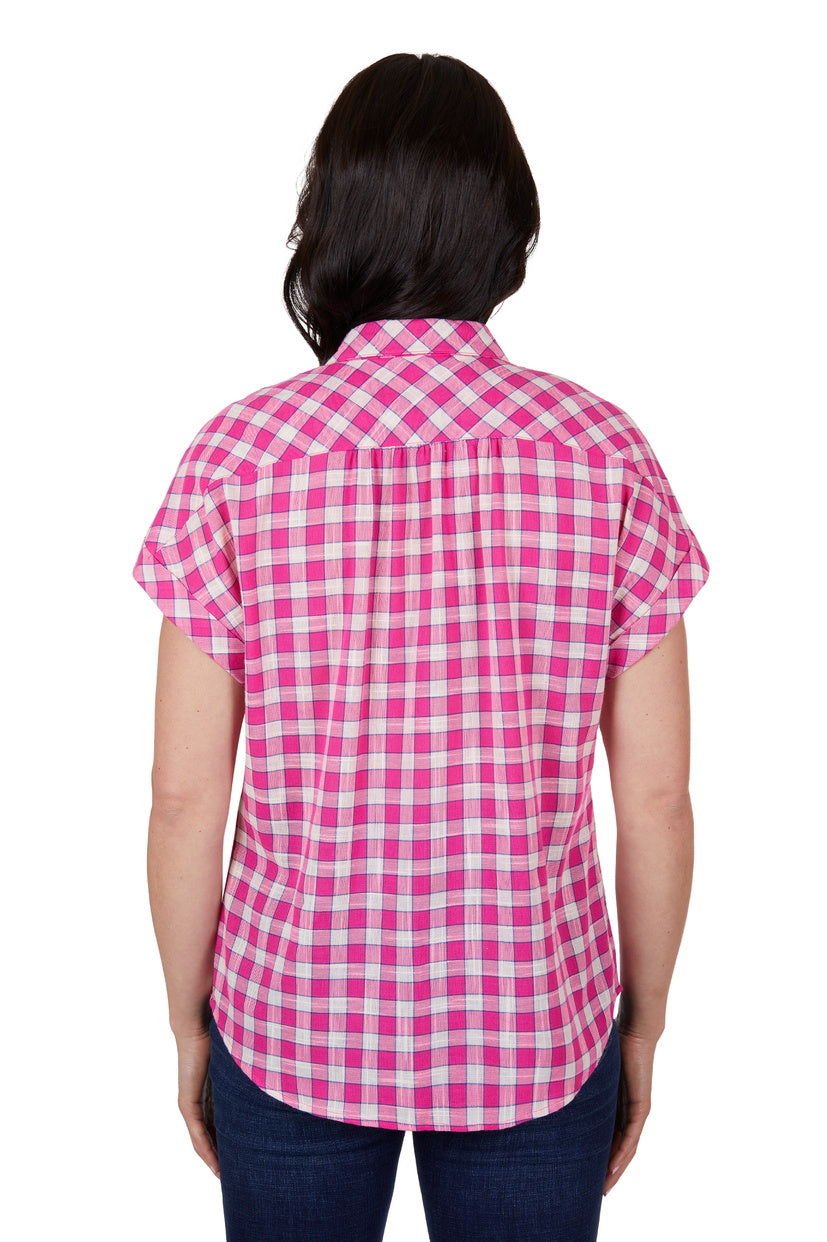 THOMAS COOK WOMENS RUBY S/S SHIRT (BRIGHT ROSE)