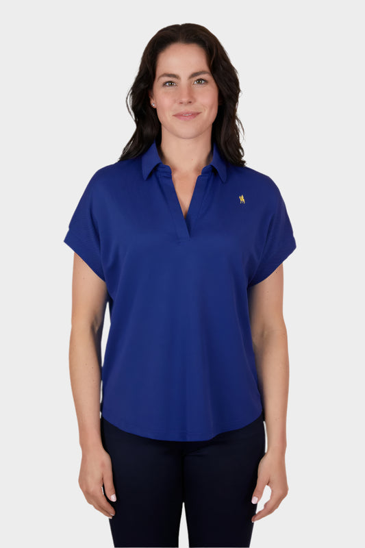 THOMAS COOK WOMENS PENNY POLO TOP (COBALT)