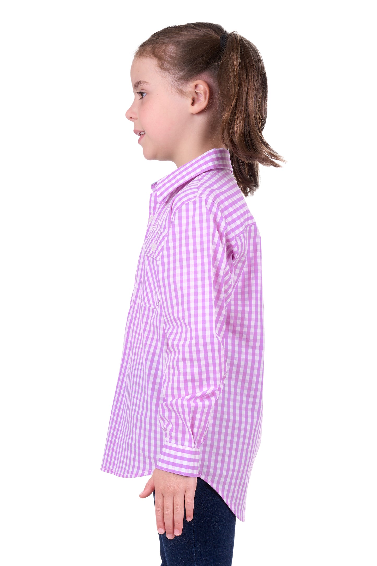 HARDSLOG GIRLS AYLA 1/2 PLKT L/S SHIRT (LAVENDER)