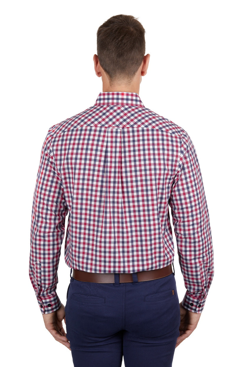 THOMAS COOK MENS KYLE 2-POCKET L/S SHIRT (BLUE/RED)