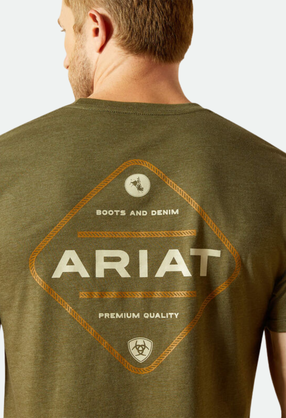 Ariat Roped Diamond T-Shirt - MILITARY HEATHER