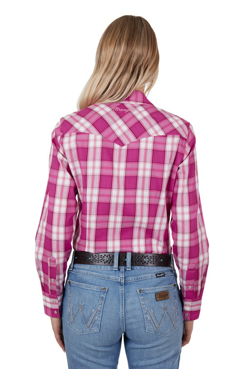 Wrangler Womens Stella Long Sleeve Shirt (Pink)