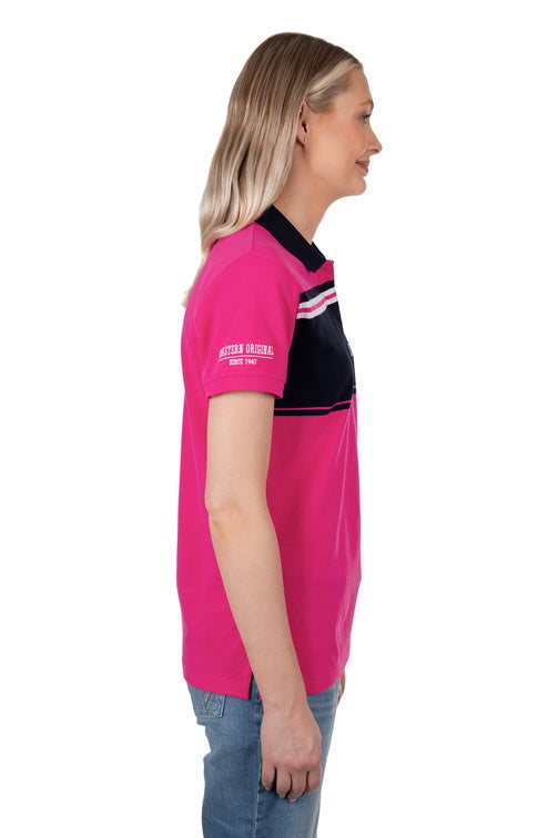 WRANGLER WOMENS KIERA S/S POLO (PINK)