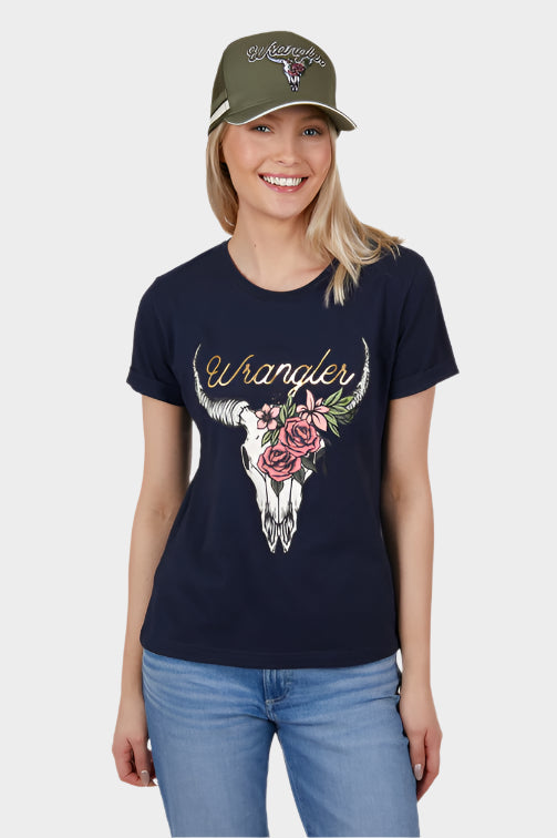 WRANGLER WOMENS DONNA S/S TEE (NAVY)