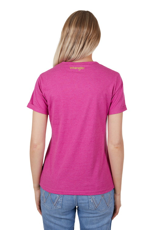 WRANGLER WOMENS ALICE S/S TEE (PINK MARLE)