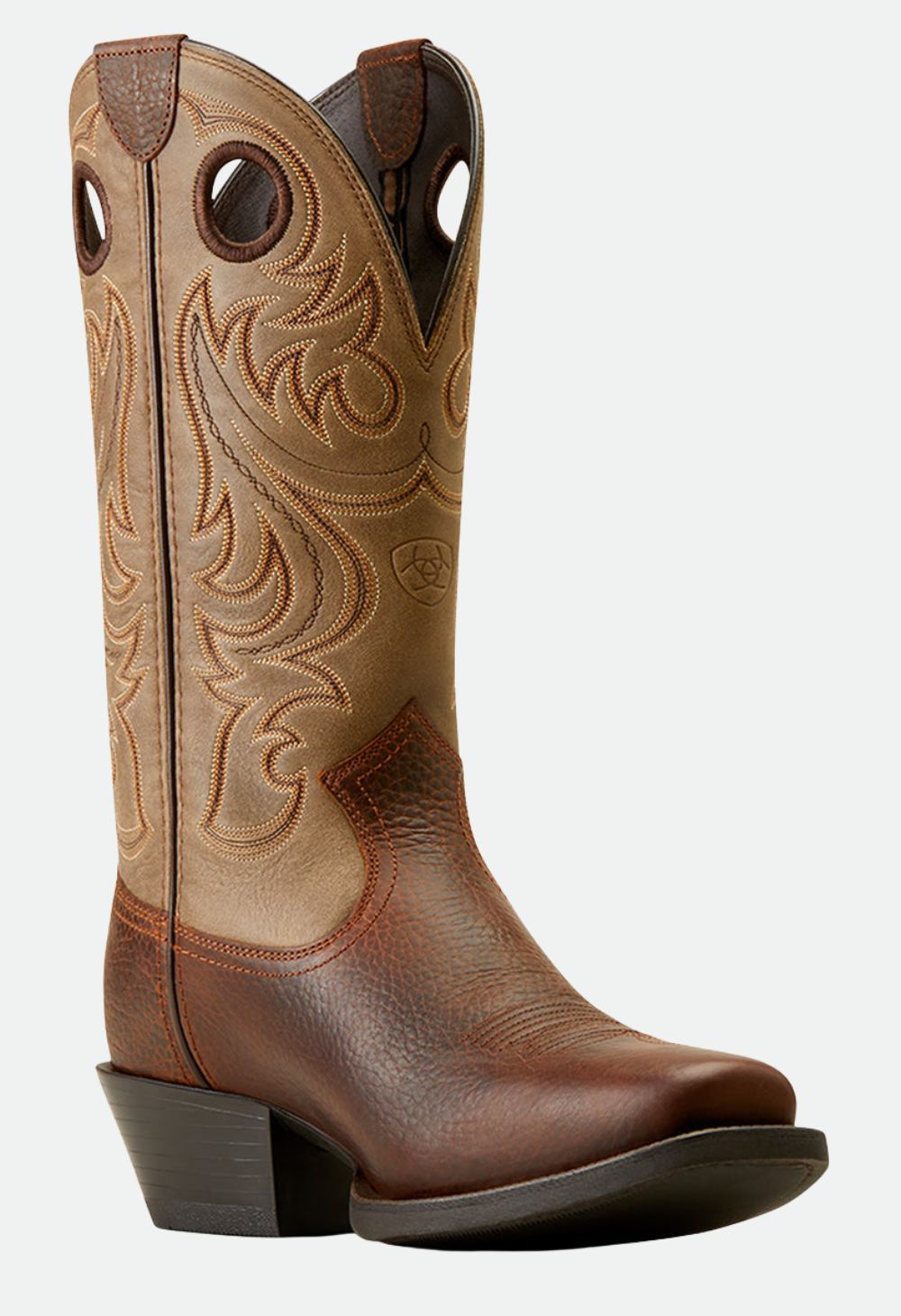 Ariat Men's Sport Square Toe (Brown Oiled Rowdy / Brown Bomber)