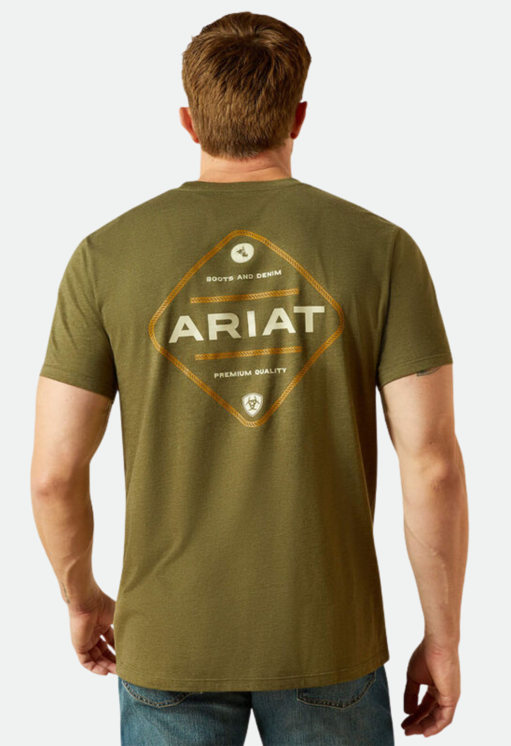 Ariat Roped Diamond T-Shirt - MILITARY HEATHER