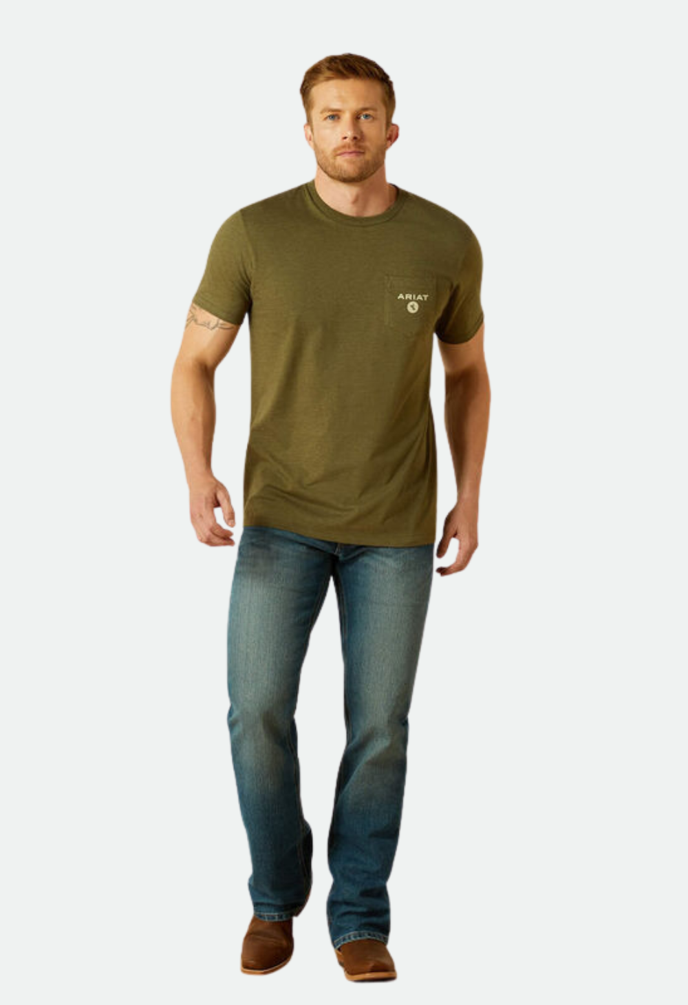 Ariat Roped Diamond T-Shirt - MILITARY HEATHER