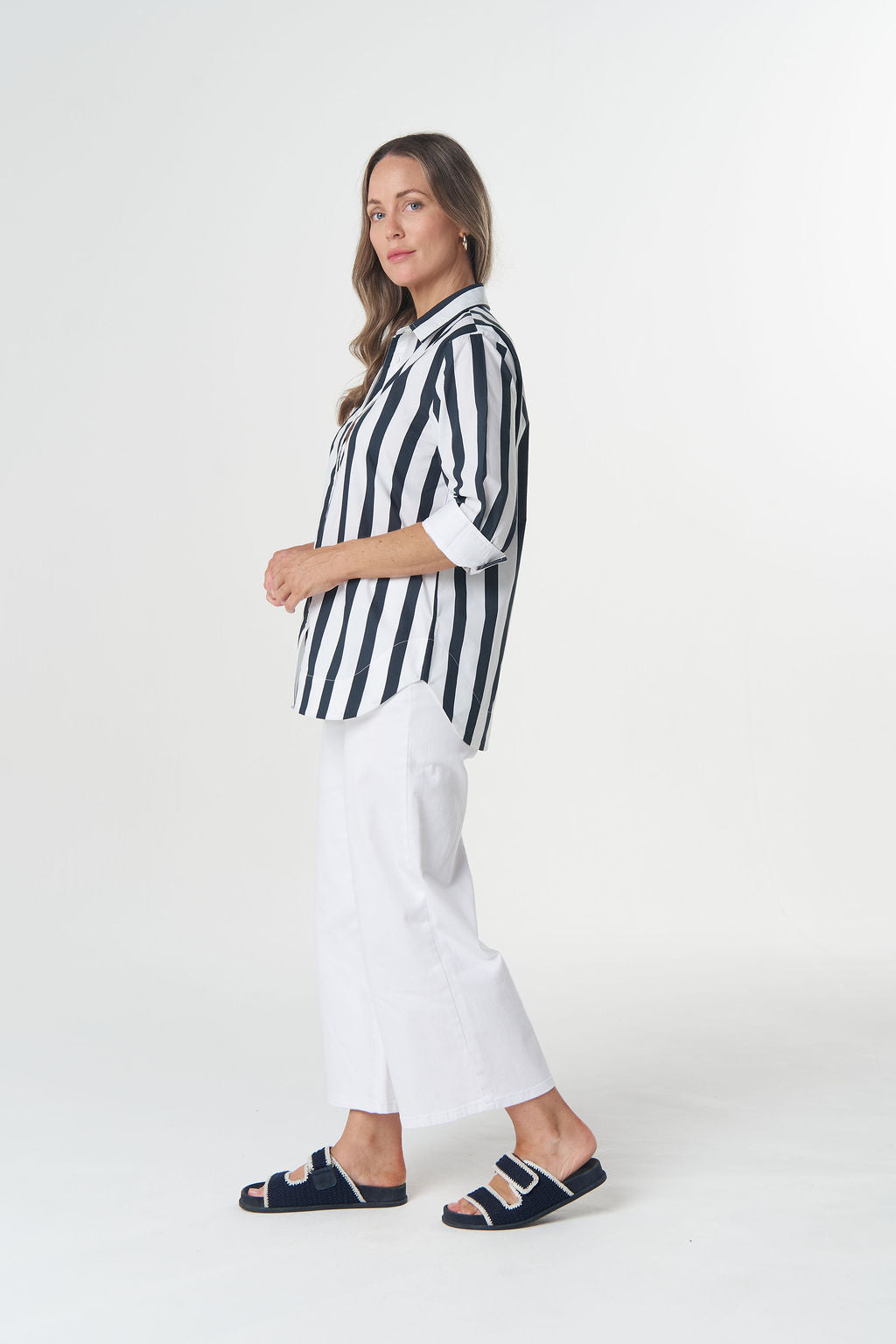 Goondiwindi Cotton Classic ¾ Sleeve Shirt - Hamilton Stripe