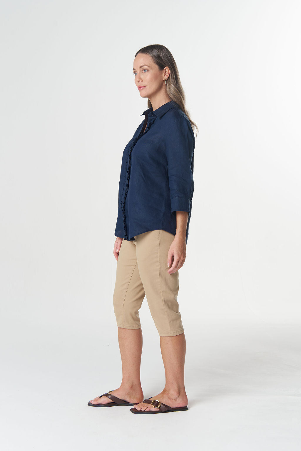 Goondiwindi Cotton Island ¾ Sleeve Frill Shirt