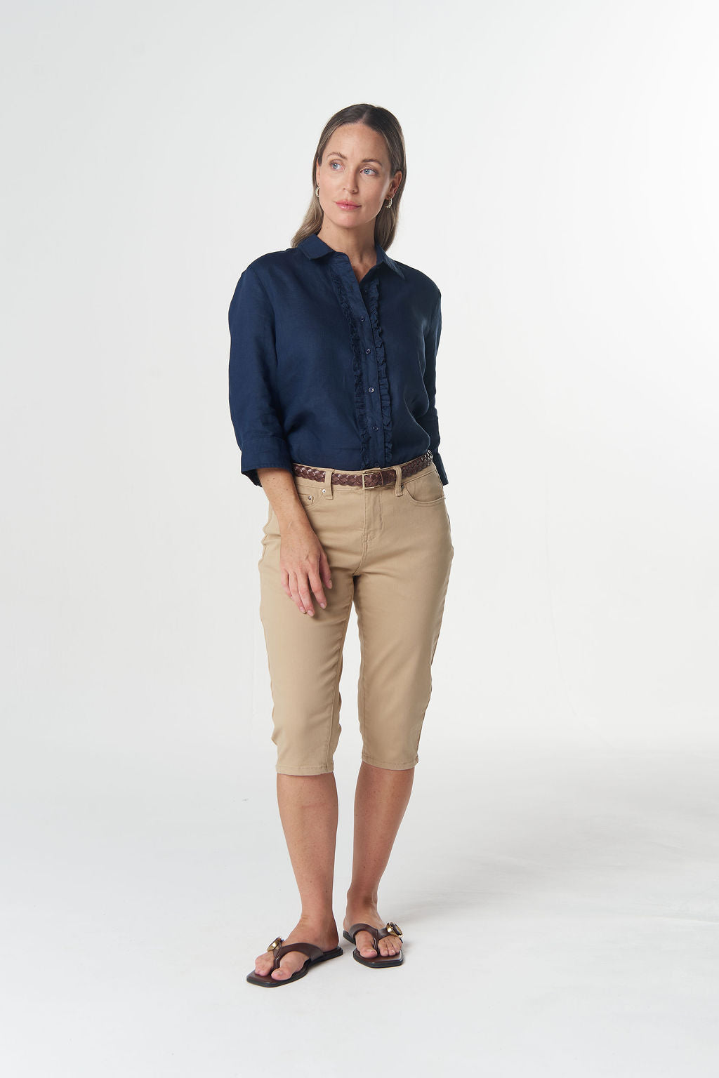 Goondiwindi Cotton Island ¾ Sleeve Frill Shirt