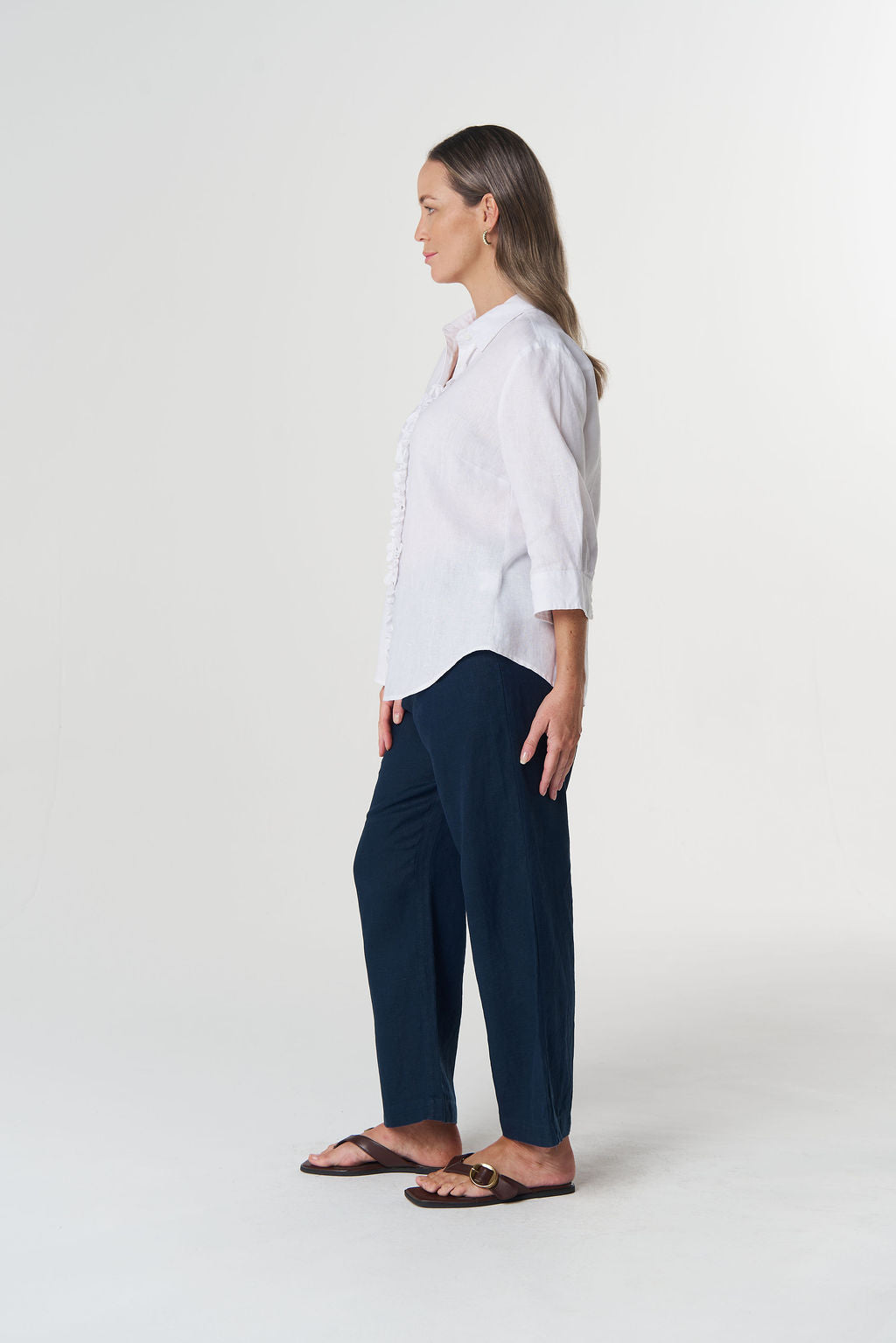 Goondiwindi Cotton Island ¾ Sleeve Frill Shirt