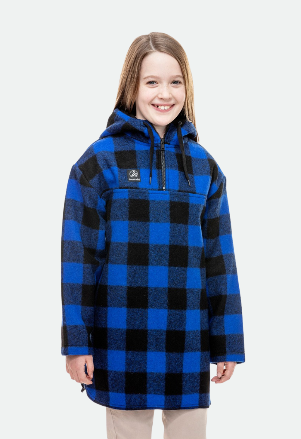 Swanndri Kid's Brixton Wool Bushshirt - Blue / Black Check