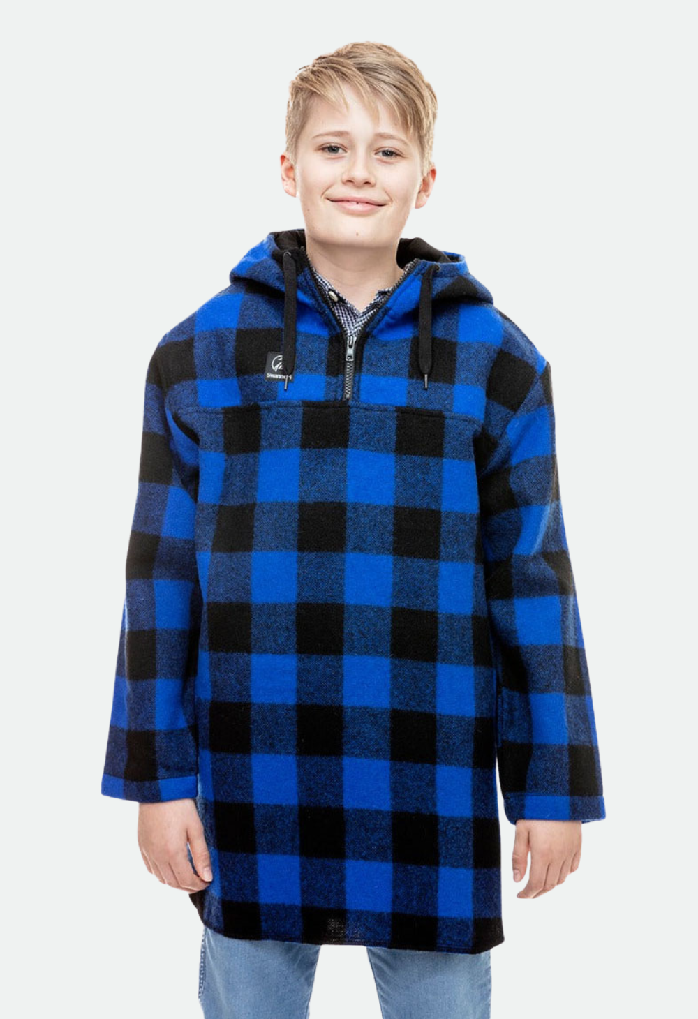 Swanndri Kid's Brixton Wool Bushshirt - Blue / Black Check