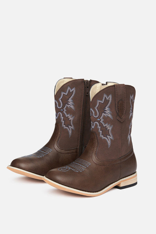 Baxter Junior Western Boots - Brown