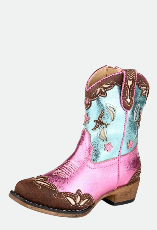 Roper Toddler Birdie - Pink/Teal/Tan