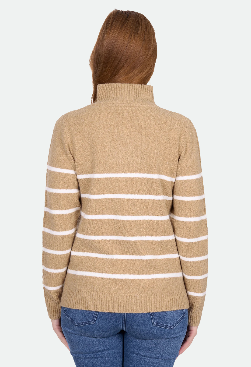 Thomas Cook Women’s Luna 1/4 Zip Stripe Knit Jumper