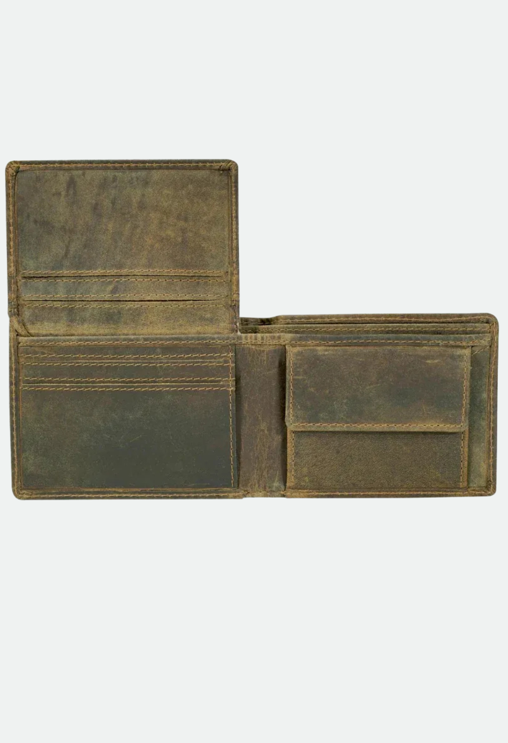 Cenzoni Leather Men's Wallet - Khaki - ZGW8171KH