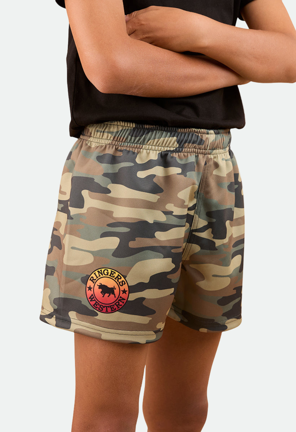 Ringers Western Kids Signature Bull Footy Short - Camo