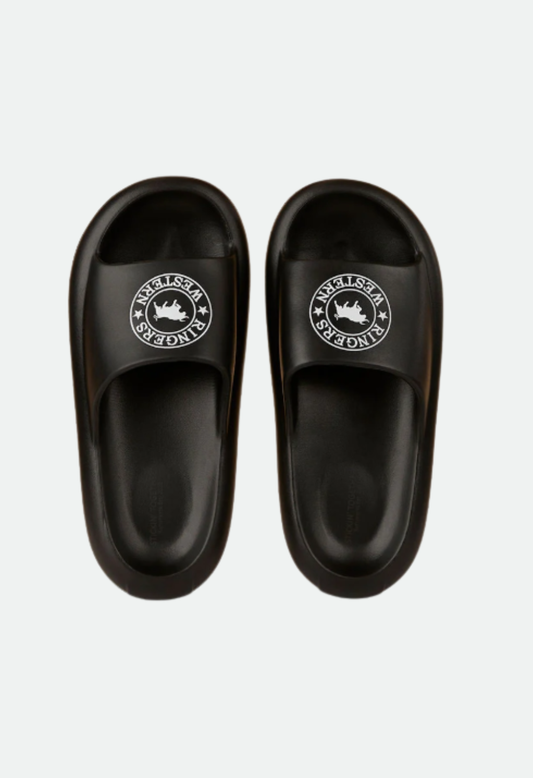 Freshy Sliders - Black with White Print