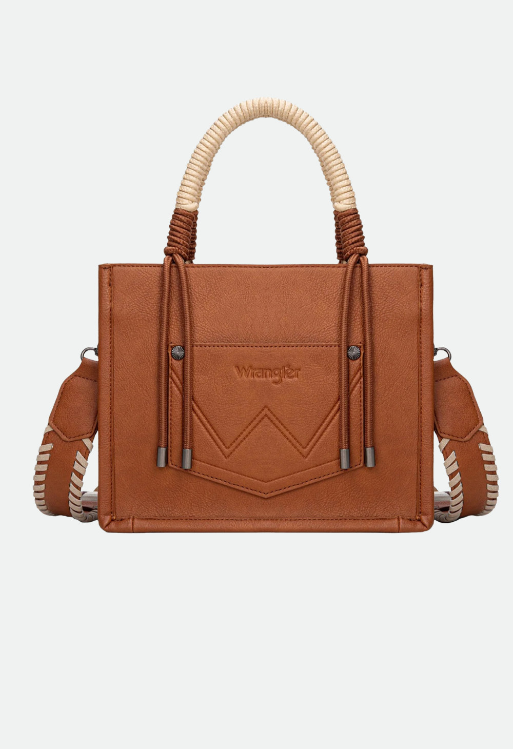 Wrangler Ladies Cow Print Tassel Crossbody Bag