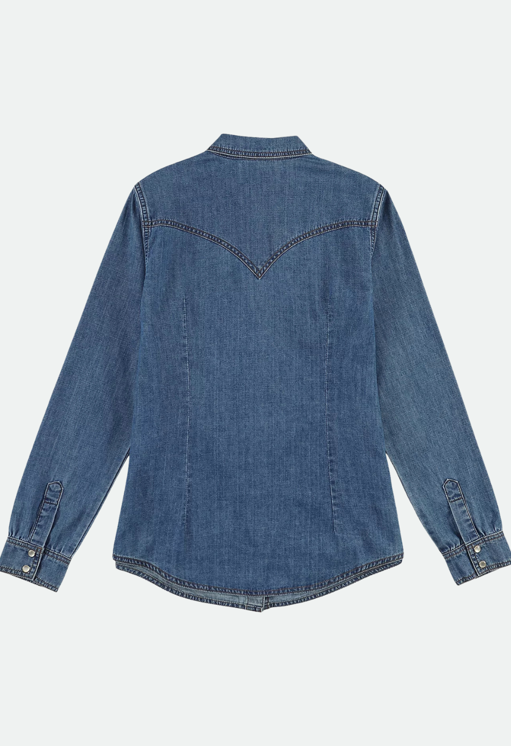 Wrangler Women's Long Sleeve Western Snap Denim Shirt