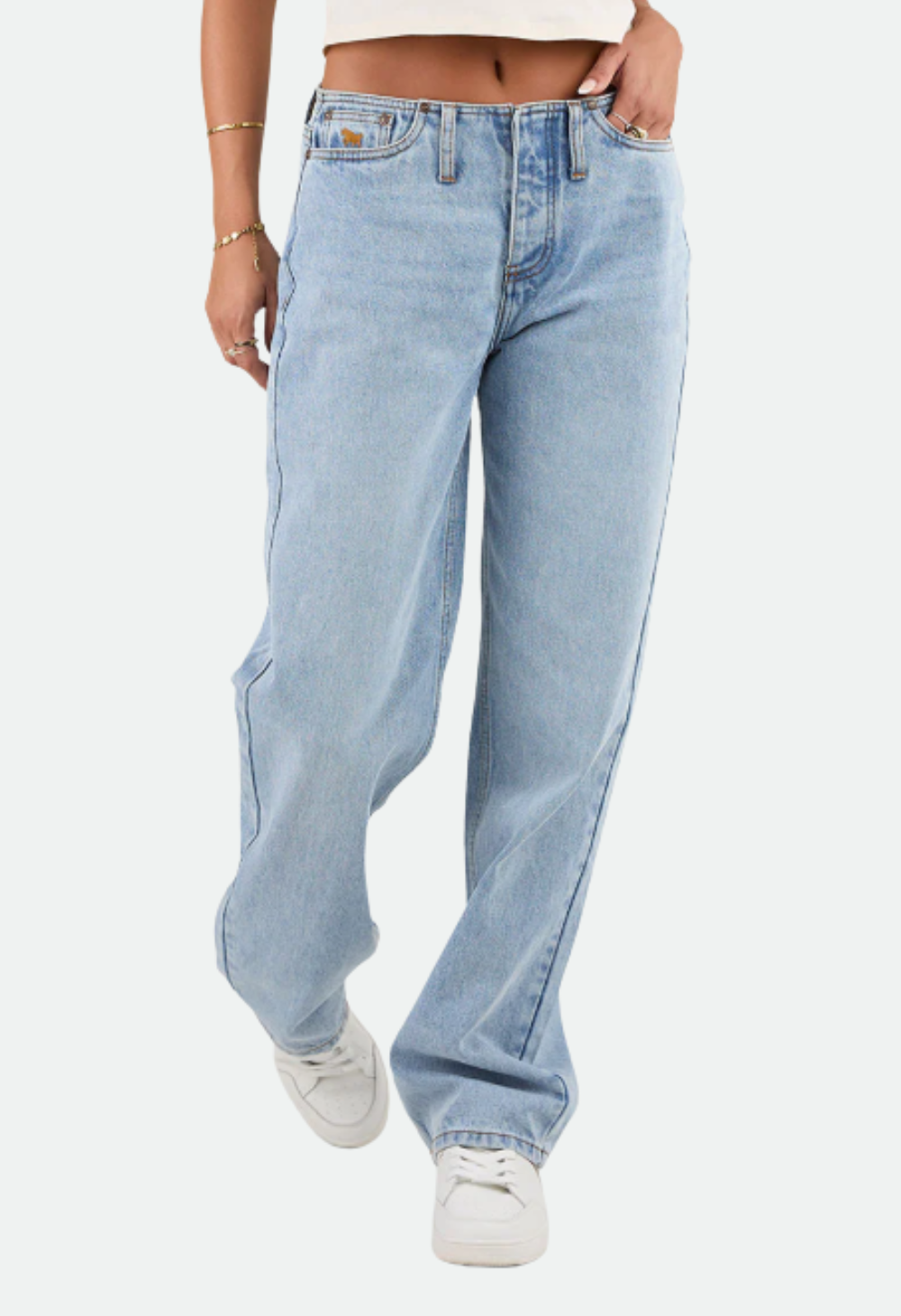 Ringers Western Josephine Low Loose Fit Jean - Light Wash Blue