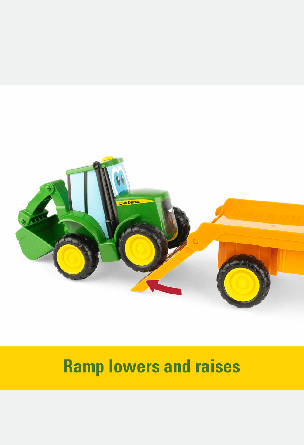 John Deere Lights & Sounds Farmin' Friends Toy Hauling Set with Truck and Backhoe Tractor