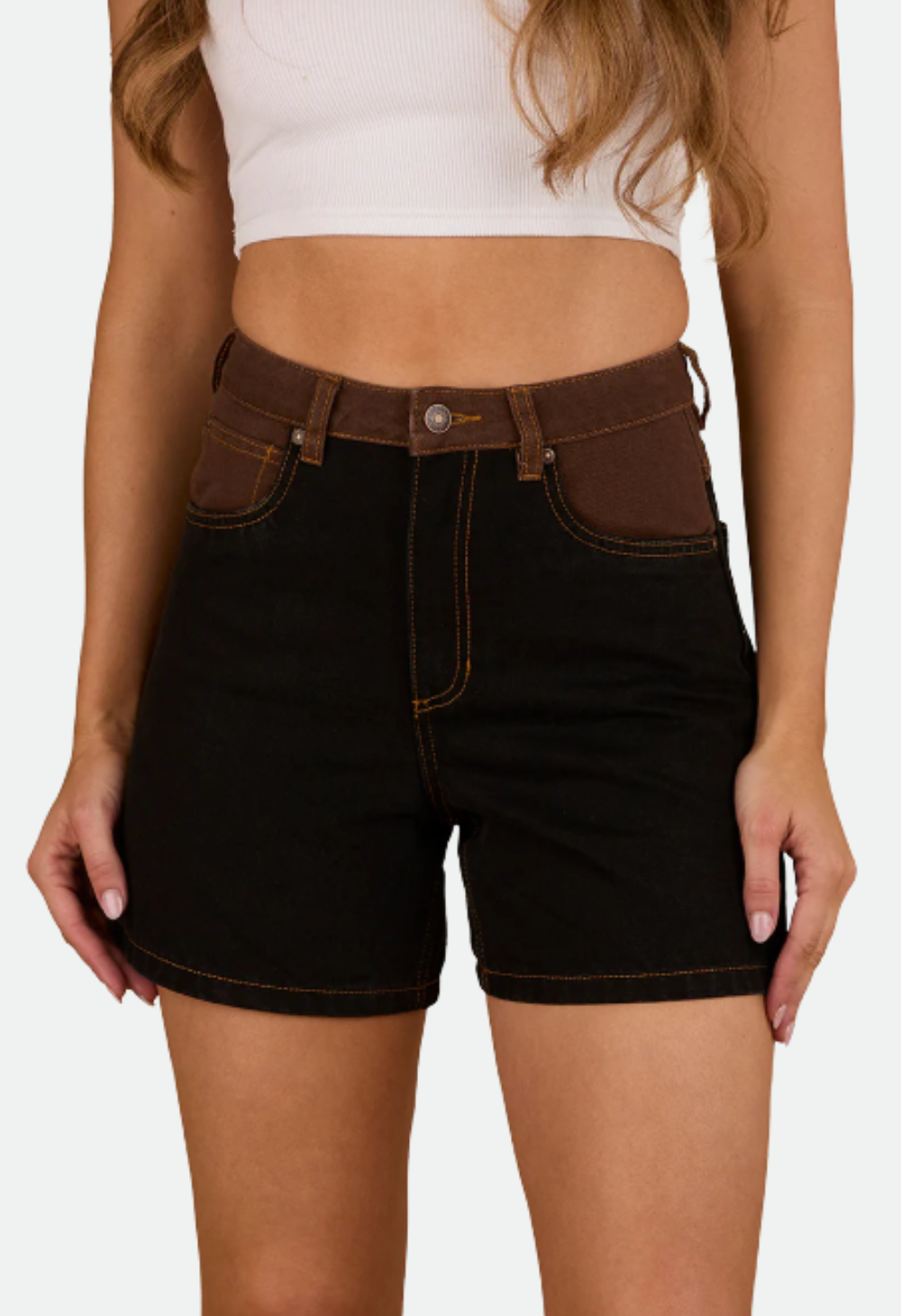 Ringers Western Womens Brandy Denim Short - Washed Black