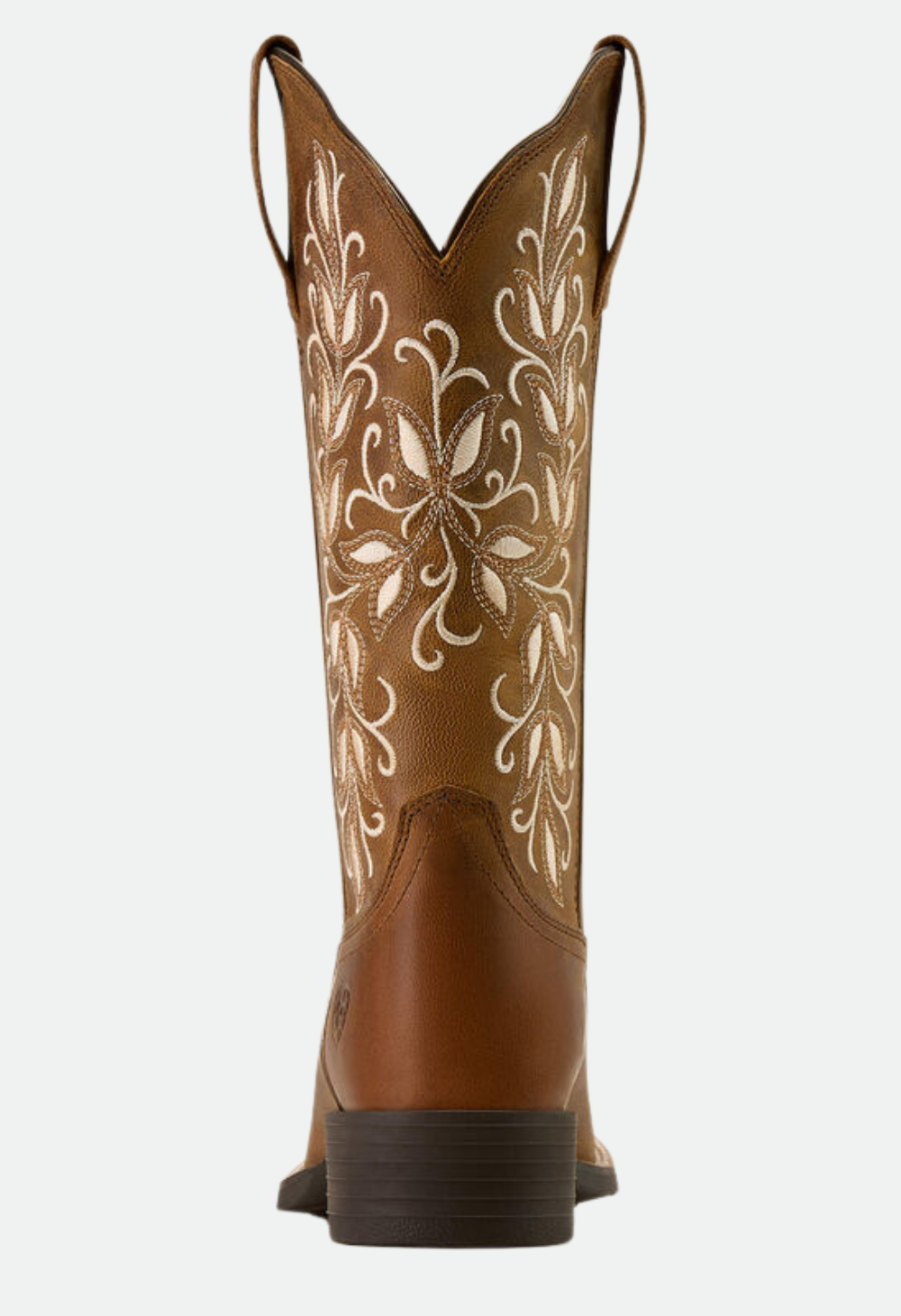 Ariat Womens Round Up Holly Wide Square Toe Western Boot - PEARL