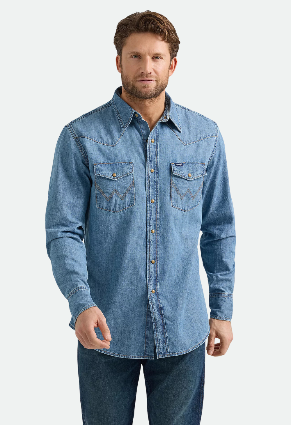 Wrangler® Men's Classic Denim Western Snap Shirt