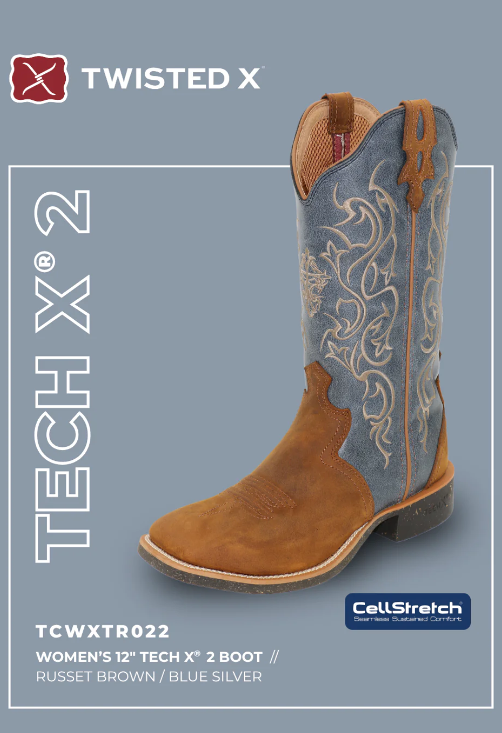 Twisted X Ladies 12 Tech X2 Boot - TCWXTR022