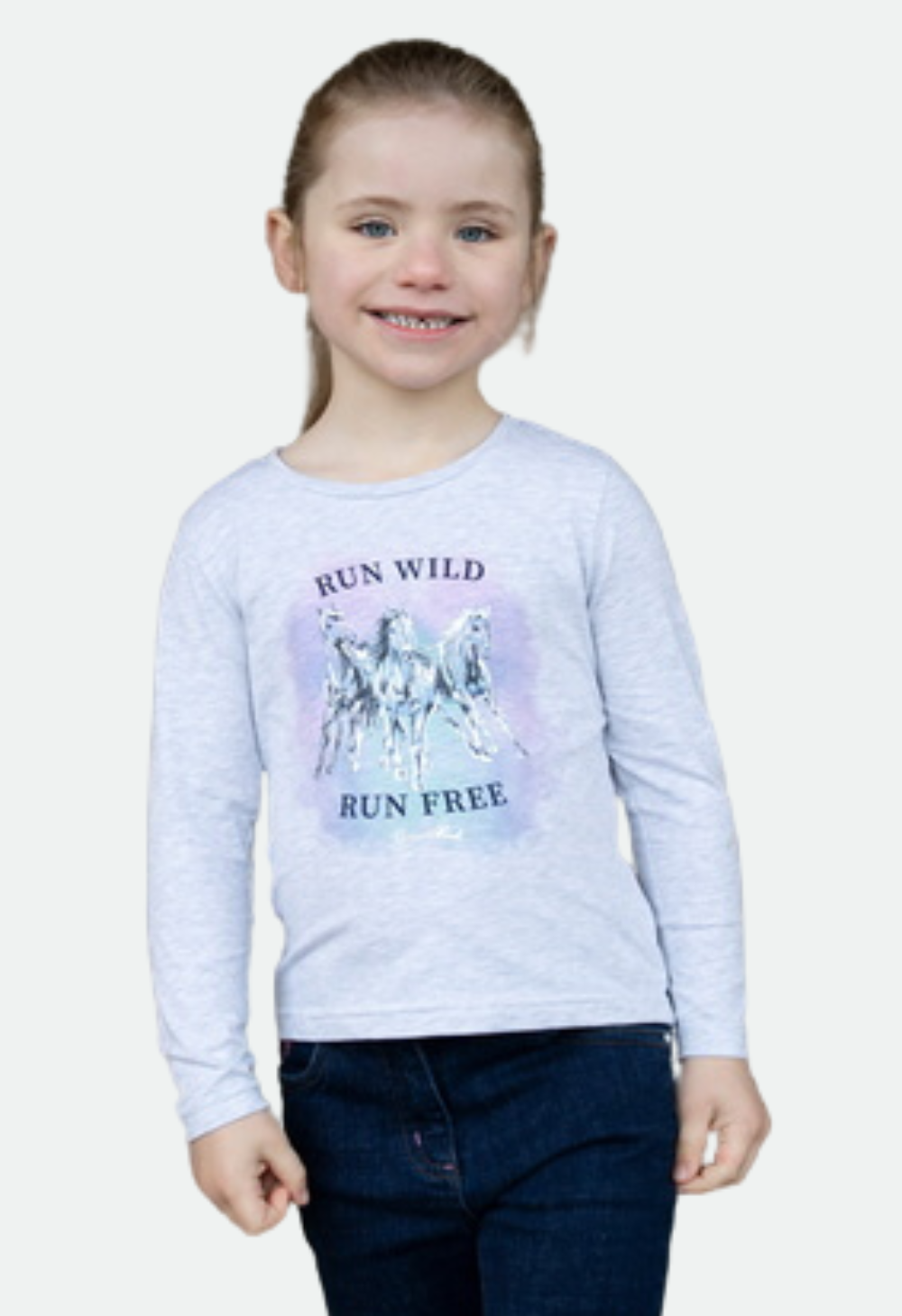 THOMAS COOK GIRLS TILLY L/S TEE (WHITE MARLE) - CLEARANCE – No Exchanges or Refunds