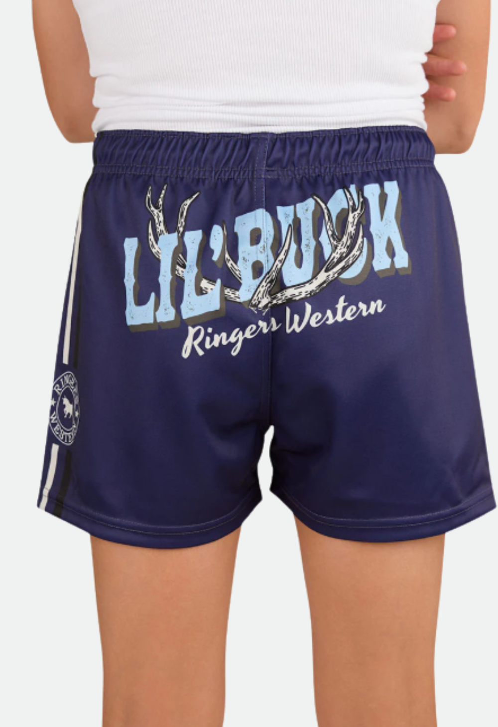 Ringers Western Kids Lil Buck Footy Short - Navy