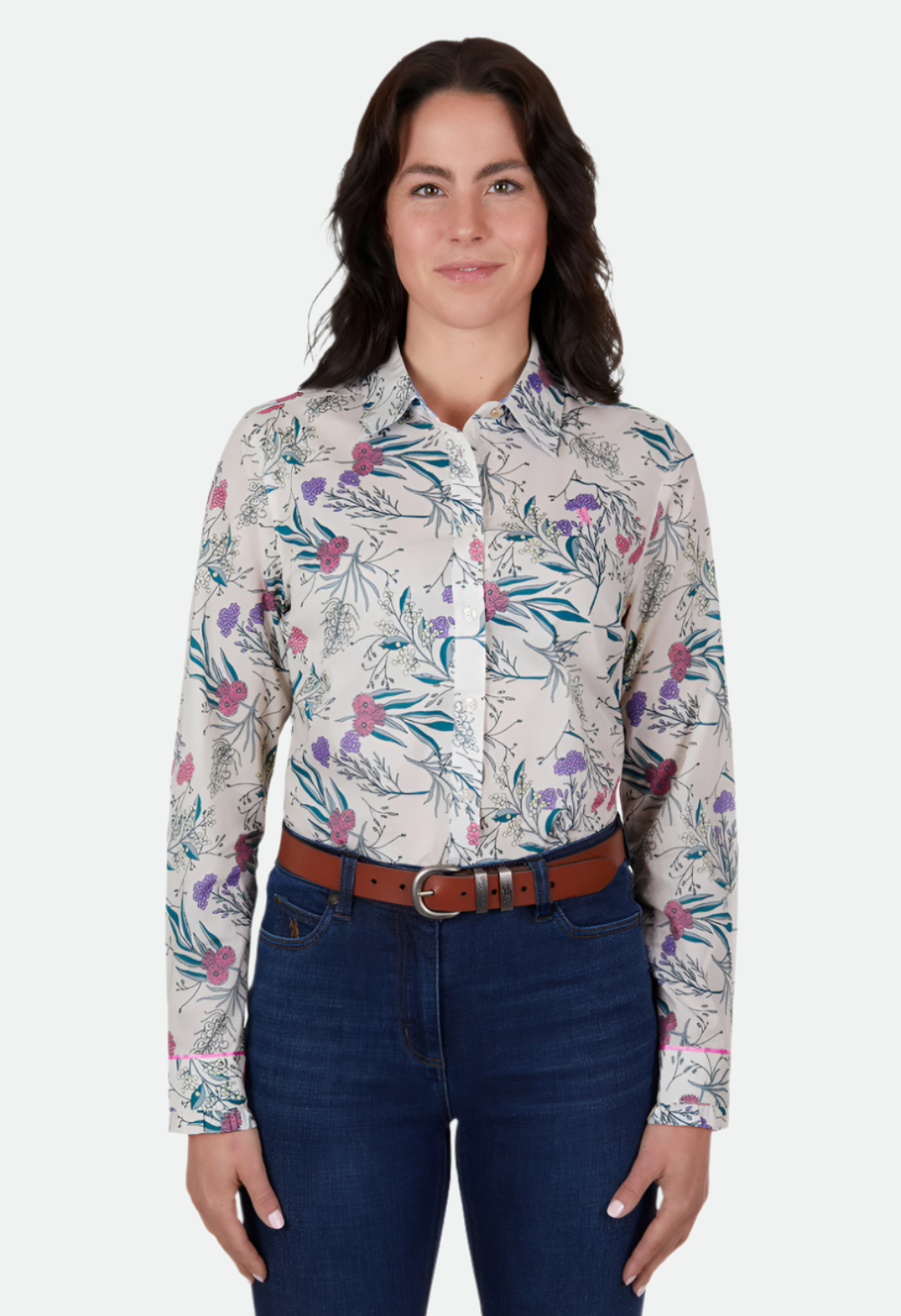 THOMAS COOK WOMENS SAVANNAH L/S SHIRT (GARDENIA)