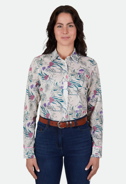 THOMAS COOK WOMENS SAVANNAH L/S SHIRT (GARDENIA)